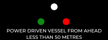 Vessel lights - power driven less than 50 metres